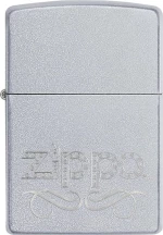 Zippo Αναπτήρας Λαδιού Αντιανεμικός Satin Scrolls