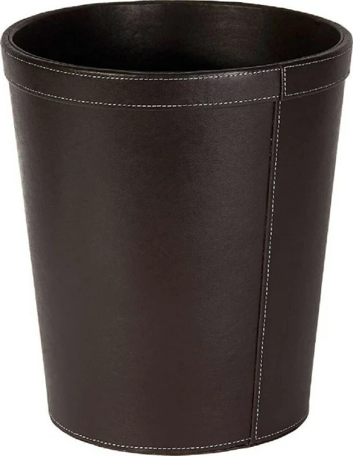 Osco Δερμάτινο Καλάθι Αχρήστων Καφέ 27x27x30cm
