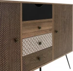 Boho Μπουφές Καρυδί 122x40x86cm