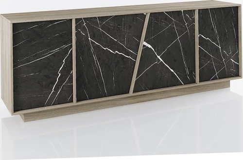 Petra Μπουφές Sonoma Σκούρο / Πέτρα 207x43x75cm