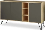 Clara Μπουφές Light Oak / Ανθρακί 142x35.5x82cm