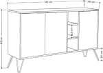 Clara Μπουφές Light Oak / Ανθρακί 142x35.5x82cm
