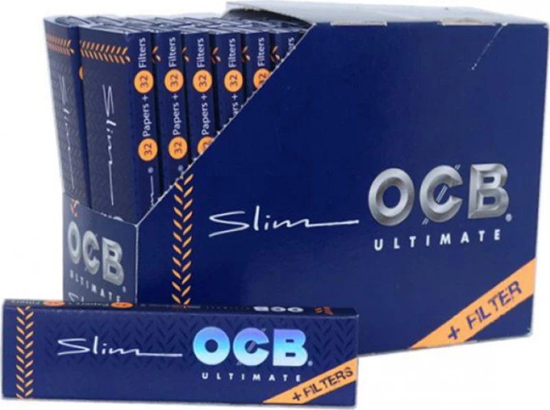 Ocb Χαρτάκια Ultimate King Size Slim με Τζιβάνες 32 φύλλα 32τμχ