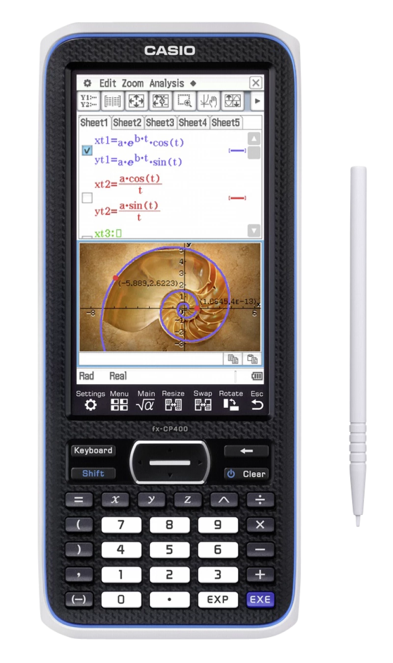 Casio Αριθμομηχανή Γραφημάτων FX-CP400 13 Ψηφίων σε Μαύρο Χρώμα