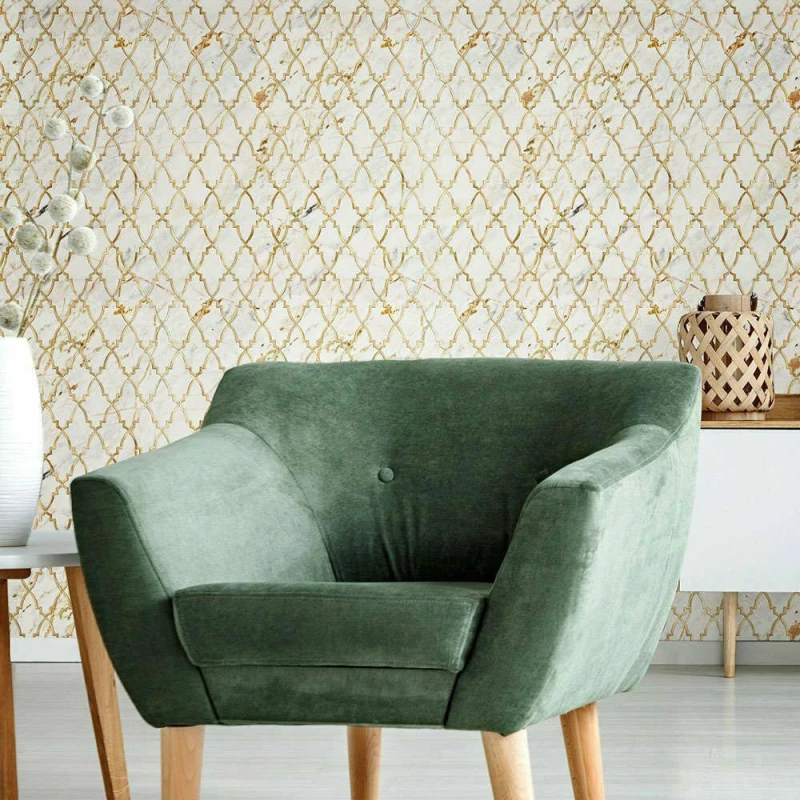 Ταπετσαρία Empire Ivory WP20288 Ivory-Gold MindTheGap 52x1000cm