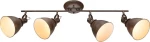 Globo Lighting Σποτ με 4 Φώτα και Ντουί E14 σε Καφέ Χρώμα