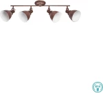 Globo Lighting Σποτ με 4 Φώτα και Ντουί E14 σε Καφέ Χρώμα