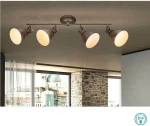 Globo Lighting Σποτ με 4 Φώτα και Ντουί E14 σε Καφέ Χρώμα