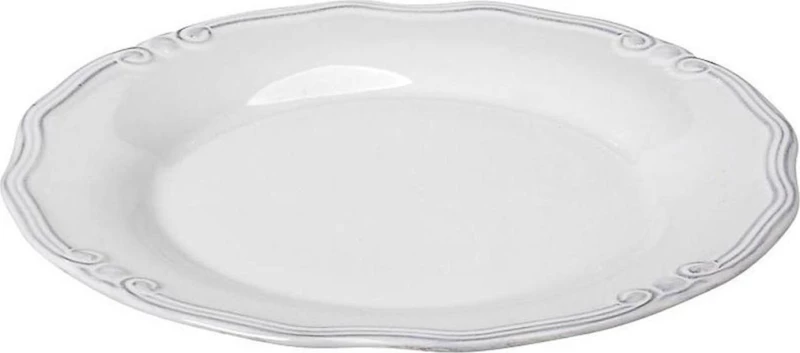 Espiel Tiffany Πιάτο Ρηχό Κεραμικό Λευκό με Διάμετρο 27cm