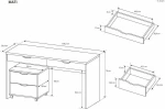Γραφείο Mati Γραφίτης 138x76x50,4cm