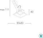 Fan Europe Μεταλλικό Πλαίσιο Σποτ για 10x85cm Μαύρο