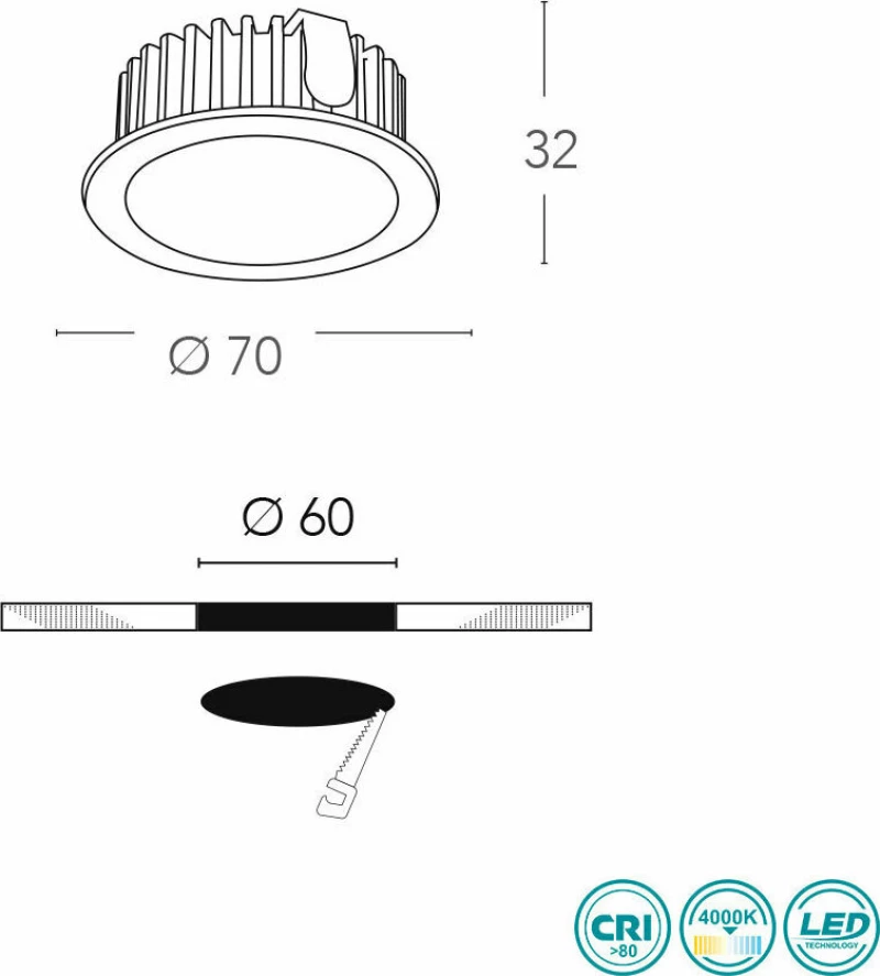 Fan Europe Fusion-5W Σποτ Χωνευτό Fusion-5W
