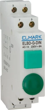 ΜΠΟΥΤΟΝ ΜΕ ΛΥΧΝΙΑ ELBD-R-DIN 1NO+2NC ΚΟΚΚΙΝΟ 230V
