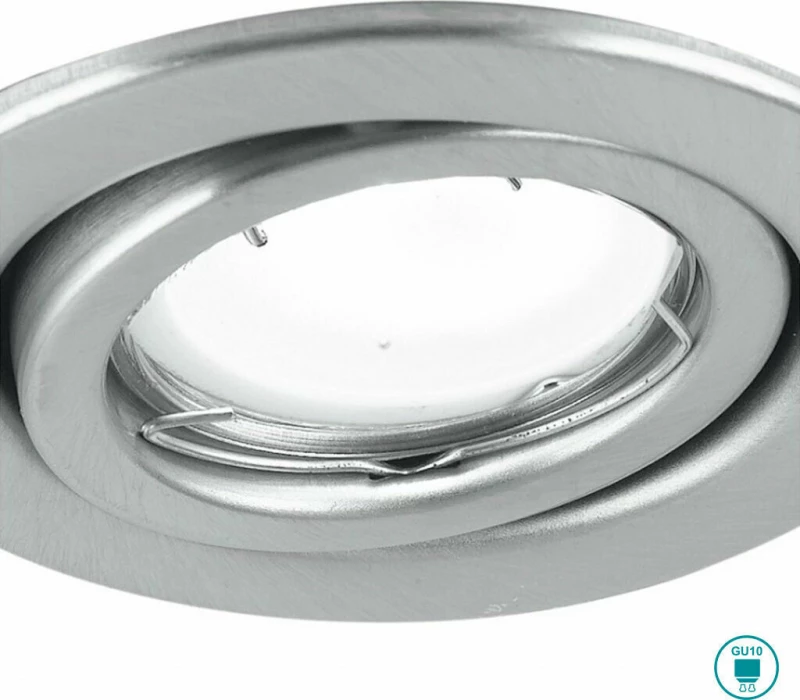Fan Europe Μεταλλικό Σποτ Χωνευτό 10.5x10cm Ασημί