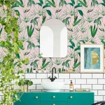 Ταπετσαρία Palm Springs WP20361 Green-White-Pink MindTheGap 52x300cm