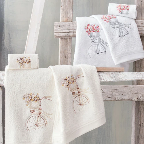 Rythmos Σετ Πετσέτες 3τμχ Ava Εκρού