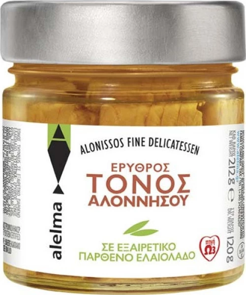 Alelma Τόνος Ερυθρός Αλοννήσου Σε Εξαιρετικό Παρθένο Ελαιόλαδο 212gr