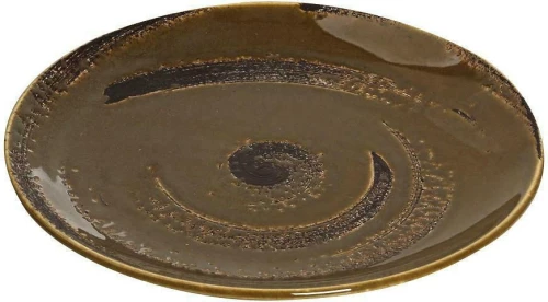 Espiel Typhoon Πιάτο Ρηχό Κεραμικό Καφέ με Διάμετρο 24.5cm 6τμχ