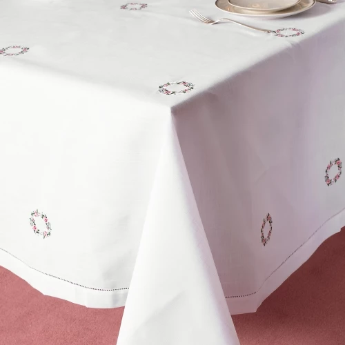 Silk Fashion Τραπεζομάντηλο 140x180 YL1005 Λευκό