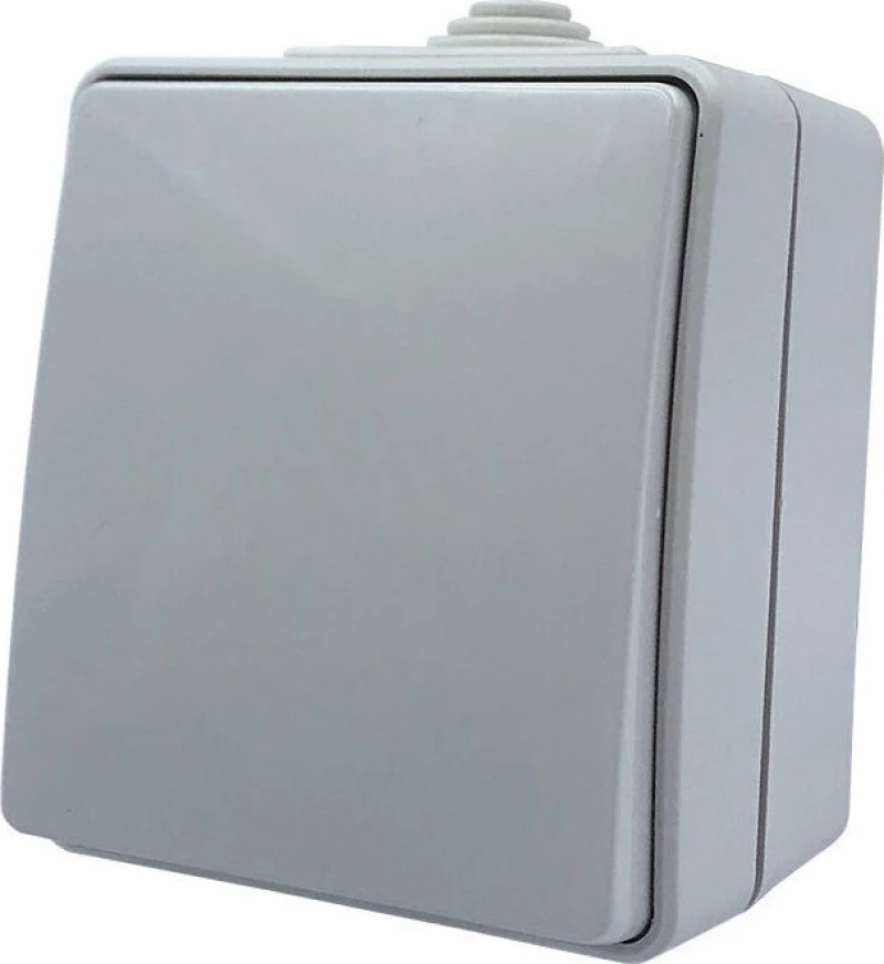 Aca Army Επιτοίχιο Στεγανό Μπουτόν Απλό 10A IP55 1000432306 Γκρι