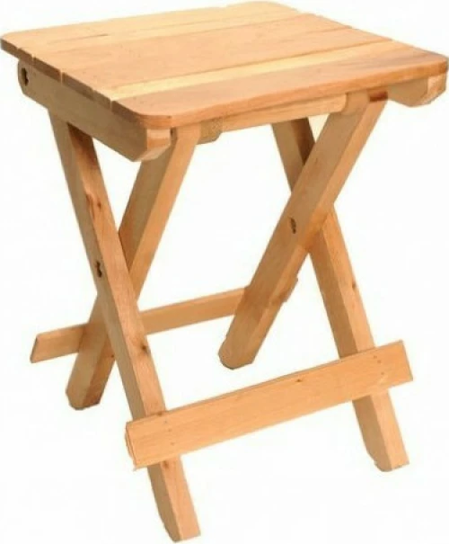 Σκαμπώ Πτυσσόμενο Ξύλινο Τετράγωνο Οξιά Ανοιχτό Χρώμα 240 30x30x39υψος