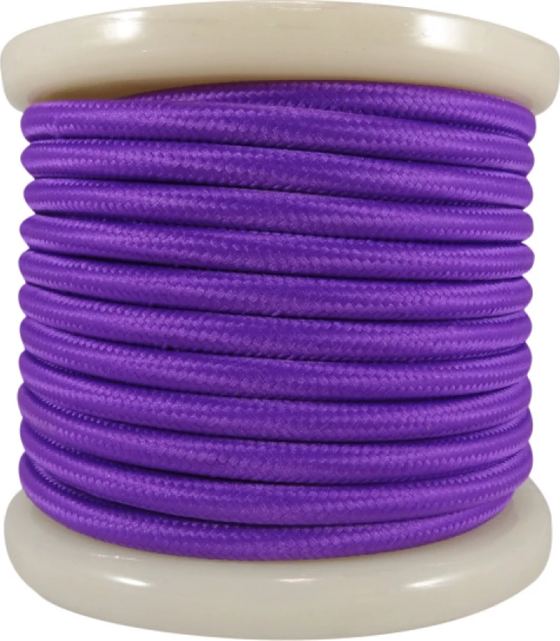 Elvhx Υφασμάτινο Καλώδιο 2x0.75mm² Μωβ 10m Textile EL330027
