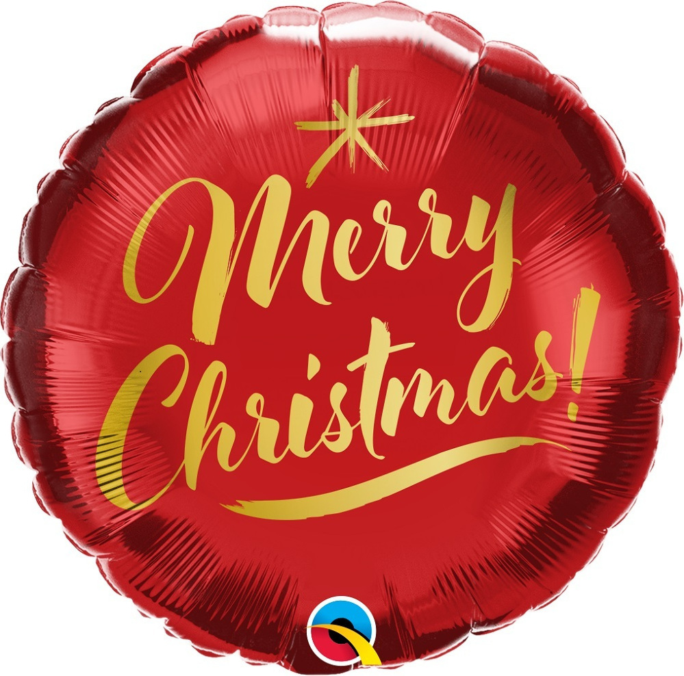 Μπαλόνι Φοιλ 9 Merry Christmas Gold Script 23 εκ