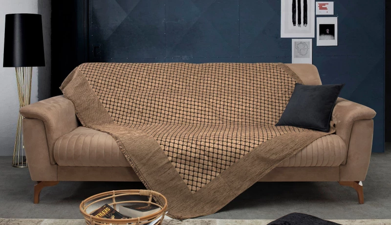 Mc Decor Ριχτάρι Τριθέσιου Καναπέ 174 180x300cm Μουσταρδί