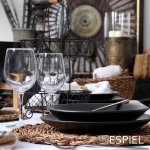 Espiel Terra Matt Πιάτο Βαθύ Κεραμικό Μαύρο με Διάμετρο 23.5cm