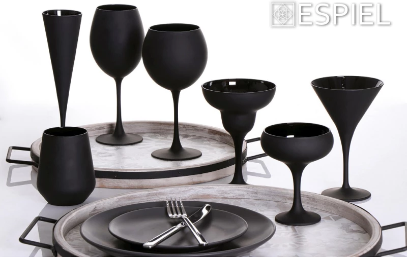 Espiel Terra Matt Πιάτο Βαθύ Κεραμικό Μαύρο με Διάμετρο 23.5cm