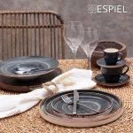 Espiel Step Πιάτο Γλυκού από Πορσελάνη Γκρι με Διάμετρο 21cm