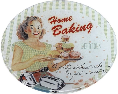 Espiel Home Baking Πιάτο Γλυκού Γυάλινο Πολύχρωμο με Διάμετρο 15cm 6τμχ