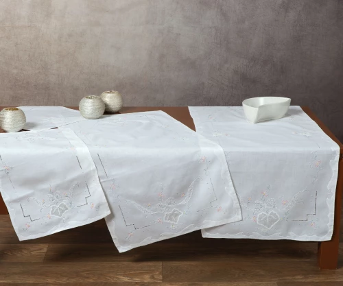 Silk Fashion Τραπεζομάντηλο 170x270 004 Λευκό