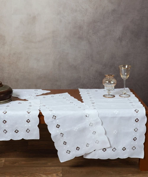 Silk Fashion Πετσέτα Φαγητού Σετ 6τμχ 882 Λευκό