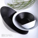 Espiel Wavy Σαλατιέρα Μελαμίνης Μαύρο 34x34x8cm