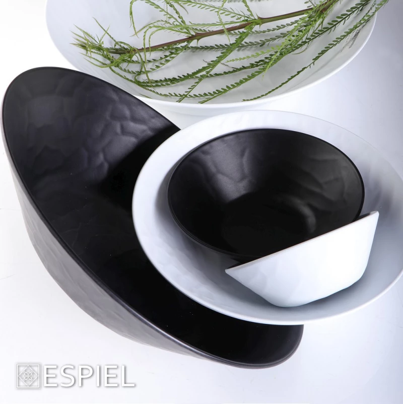 Espiel Wavy Σαλατιέρα Μελαμίνης Matte White 27x27x7cm