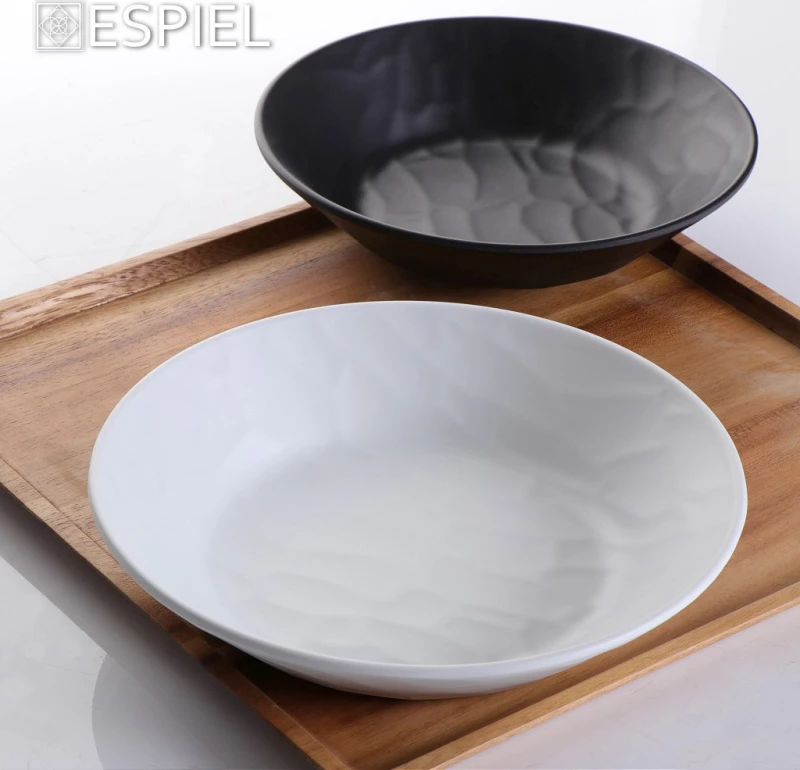 Espiel Wavy Σαλατιέρα Μελαμίνης Matte White 27x27x7cm