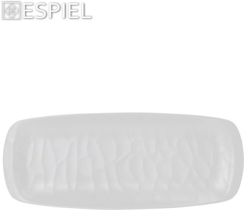Espiel Wavy Πιατέλα Σερβιρίσματος Ορθογώνια Πλαστική Matte White 40.5x16.5cm
