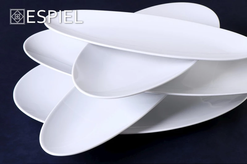 Espiel Seltmann Coup Fine Dining Πιατέλα Σερβιρίσματος Οβάλ Κεραμική Λευκή 44x14cm