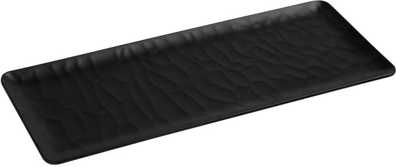 Espiel Wavy Matte Πιατέλα Σερβιρίσματος Ορθογώνια Πλαστική Black 40x16cm
