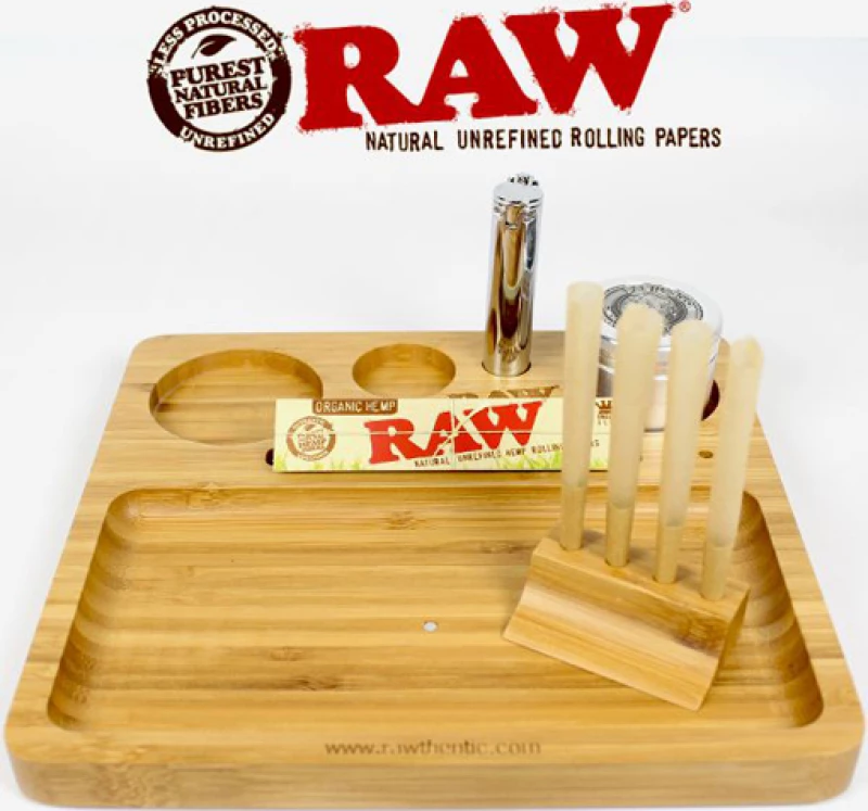 Raw Rolling Tray Bamboo 22x21cm 1τμχ