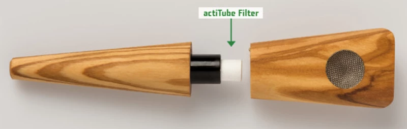 Ξύλινη Πίπα actiTube Olive Wood (Ξύλο Ελιάς)