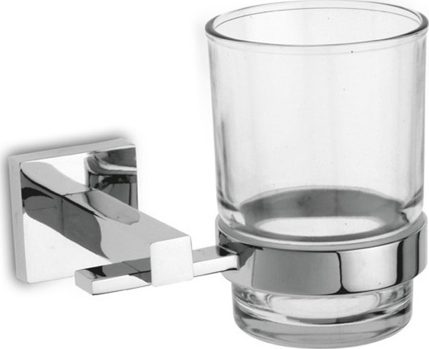 Karag Lito 33058 Ποτηροθήκη Επιτοίχια Γυάλινη Ασημί