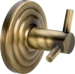 Verdi Brass Άγκιστρο Μπάνιου Διπλό ​5.8x5.8cm Μπρούτζινο