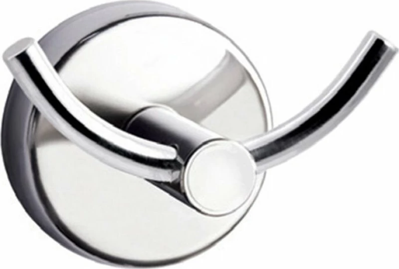 Karag Moderno Άγκιστρο Μπάνιου Διπλό ​6.5x4.5cm Inox Ασημί