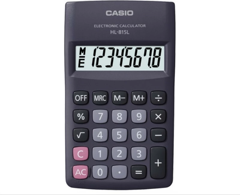 Casio Αριθμομηχανή Απλή HL-815L 8 Ψηφίων σε Μαύρο Χρώμα