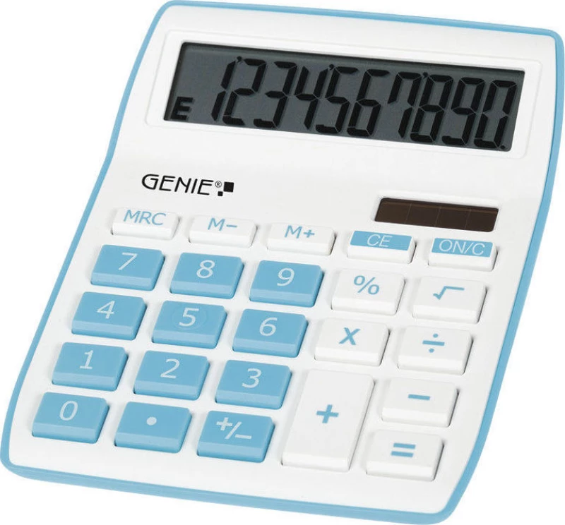 Genie Αριθμομηχανή Απλή 840 10 Ψηφίων σε Μπλε Χρώμα