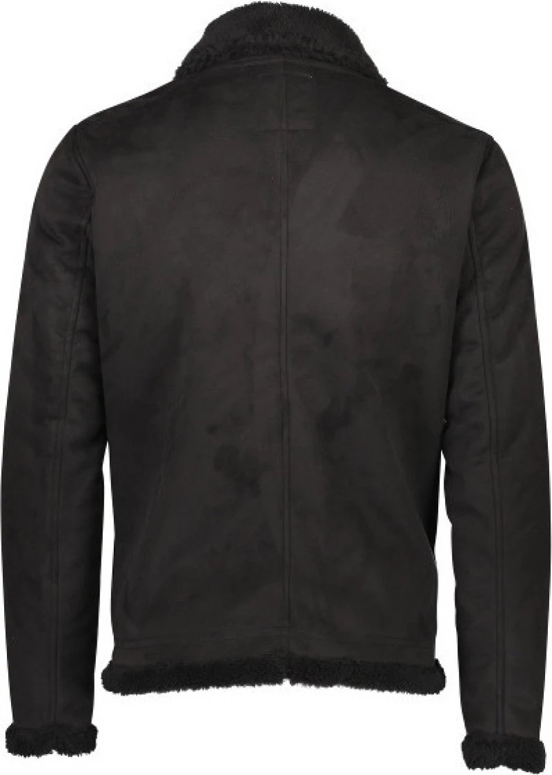 Lindbergh Men's Fake Mouton Jacket-Black