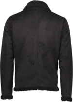 Lindbergh Men's Fake Mouton Jacket-Black