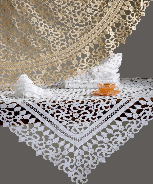 Silk Fashion Τραπεζομάντηλο Σετ 7τμχ x 4972 White